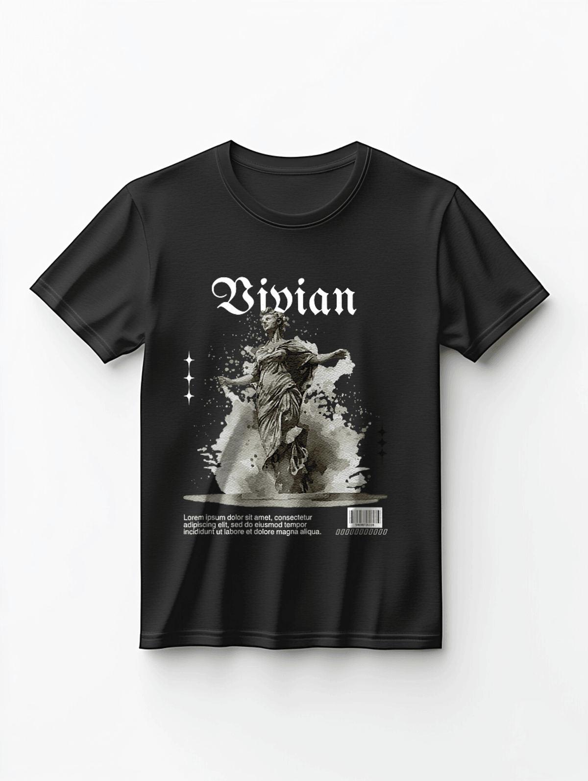 VIVIAN Personalized T-Shirt | Bold Monochrome Design