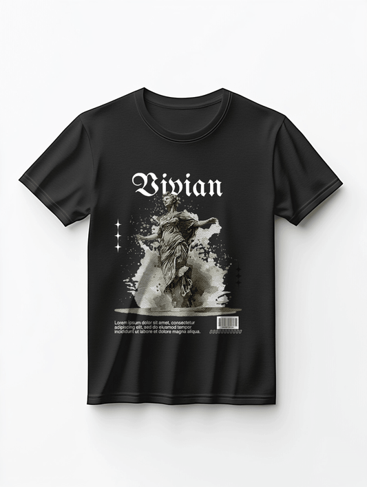 VIVIAN Personalized T-Shirt | Bold Monochrome Design