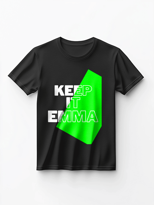 Personalized "KEEP IT EMMA" Premium Black T-shirt – Unique & Stylish