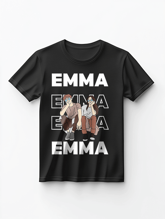Personalized "EMMA" Fashion T-Shirt with Dynamic Design - EMMA's Trendsetting Tee