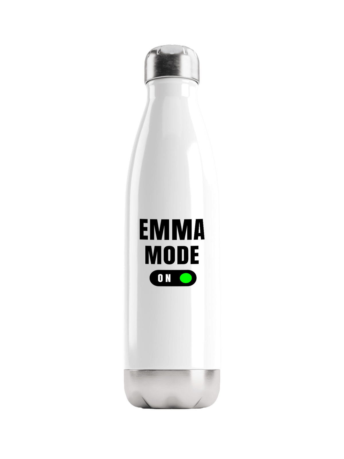 Personalized "EMMA MODE ON" Stainless Steel Water Bottle for EMMA
