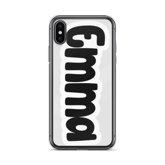 EMMA Personalized Bold Black & White Phone Case