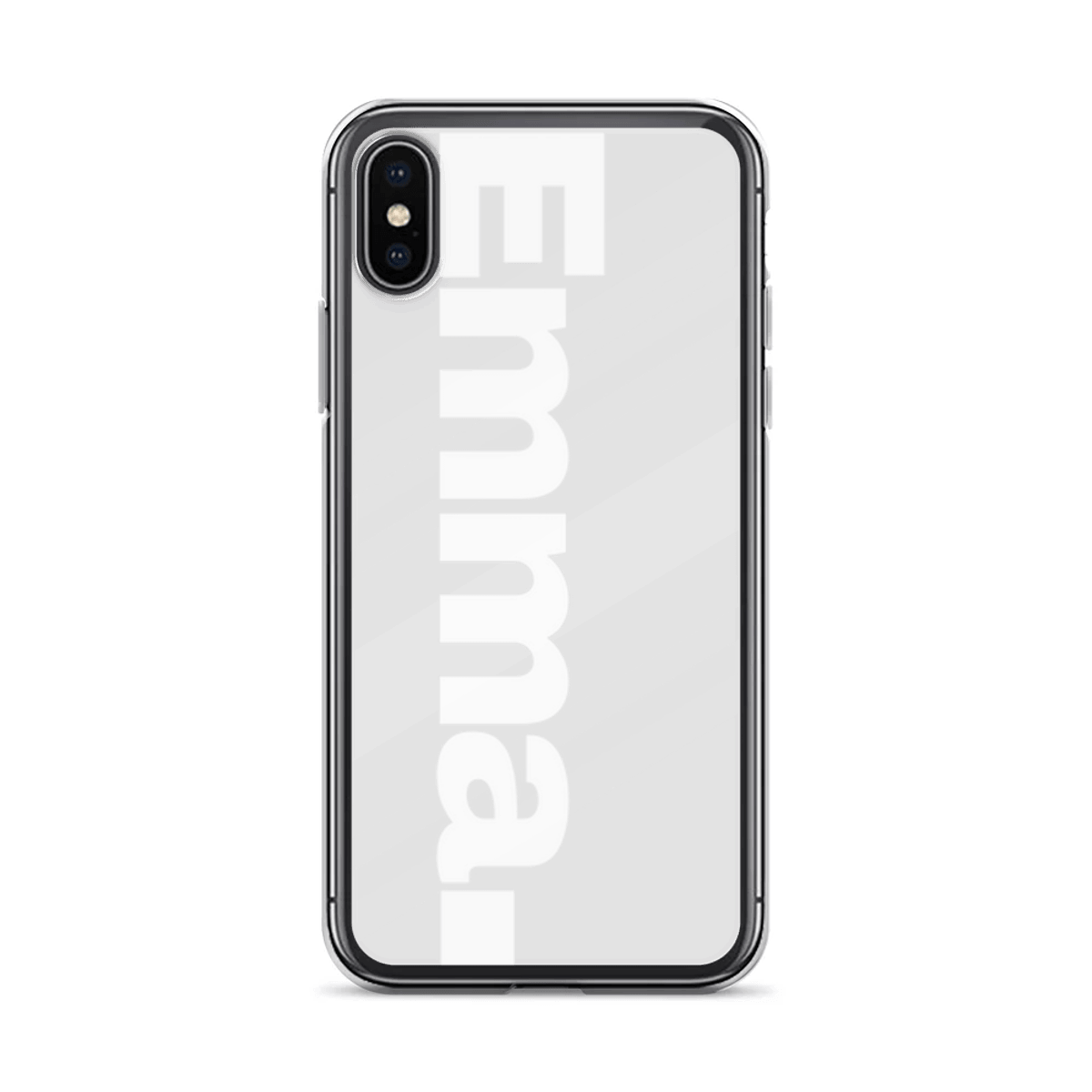Sleek EMMA Personalized Phone Case - Black, White & Gradient Design