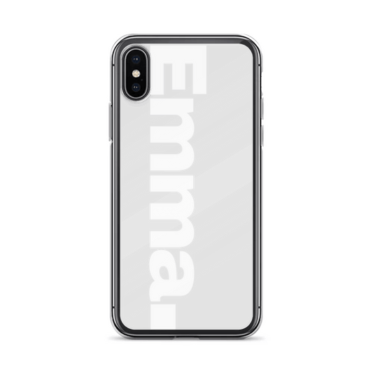 Sleek EMMA Personalized Phone Case - Black, White & Gradient Design