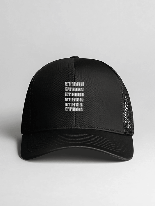 ETHAN's Personalized Trucker Hat - Vibrant Typography