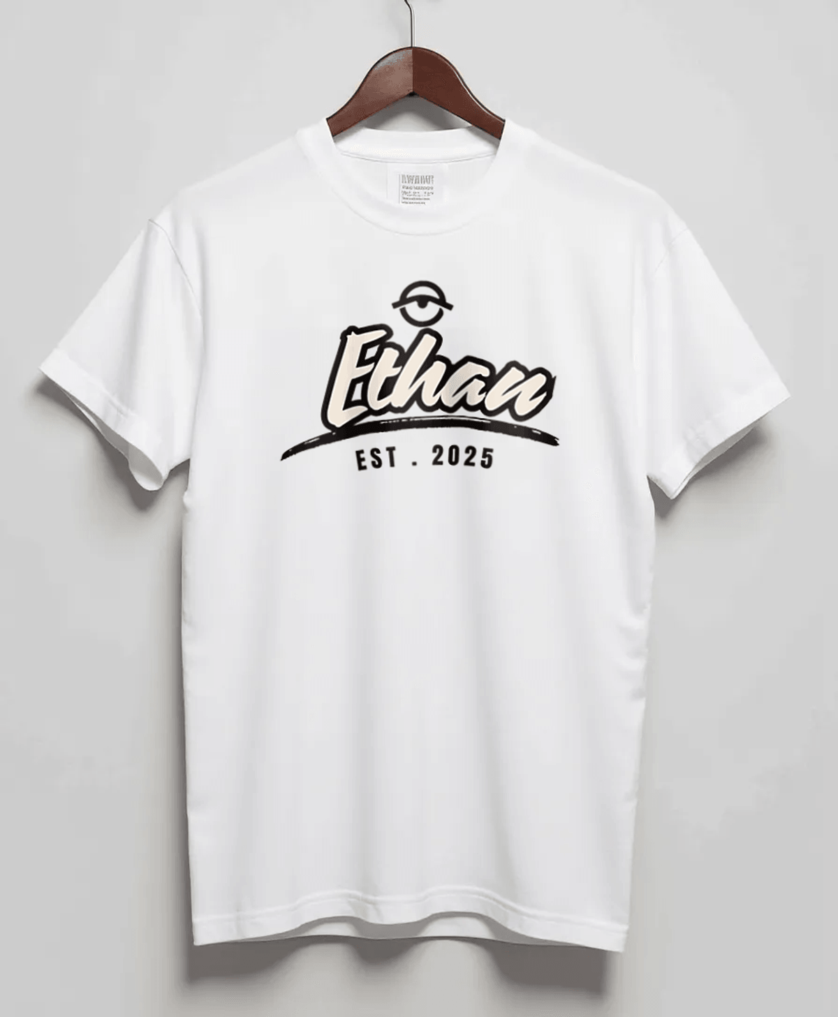 ETHAN's Personalized Vintage Logo T-Shirt EST. 2025
