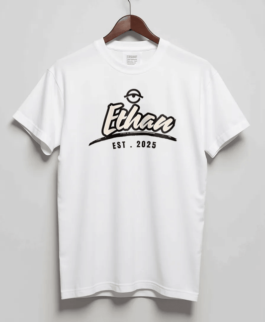 ETHAN's Personalized Vintage Logo T-Shirt EST. 2025