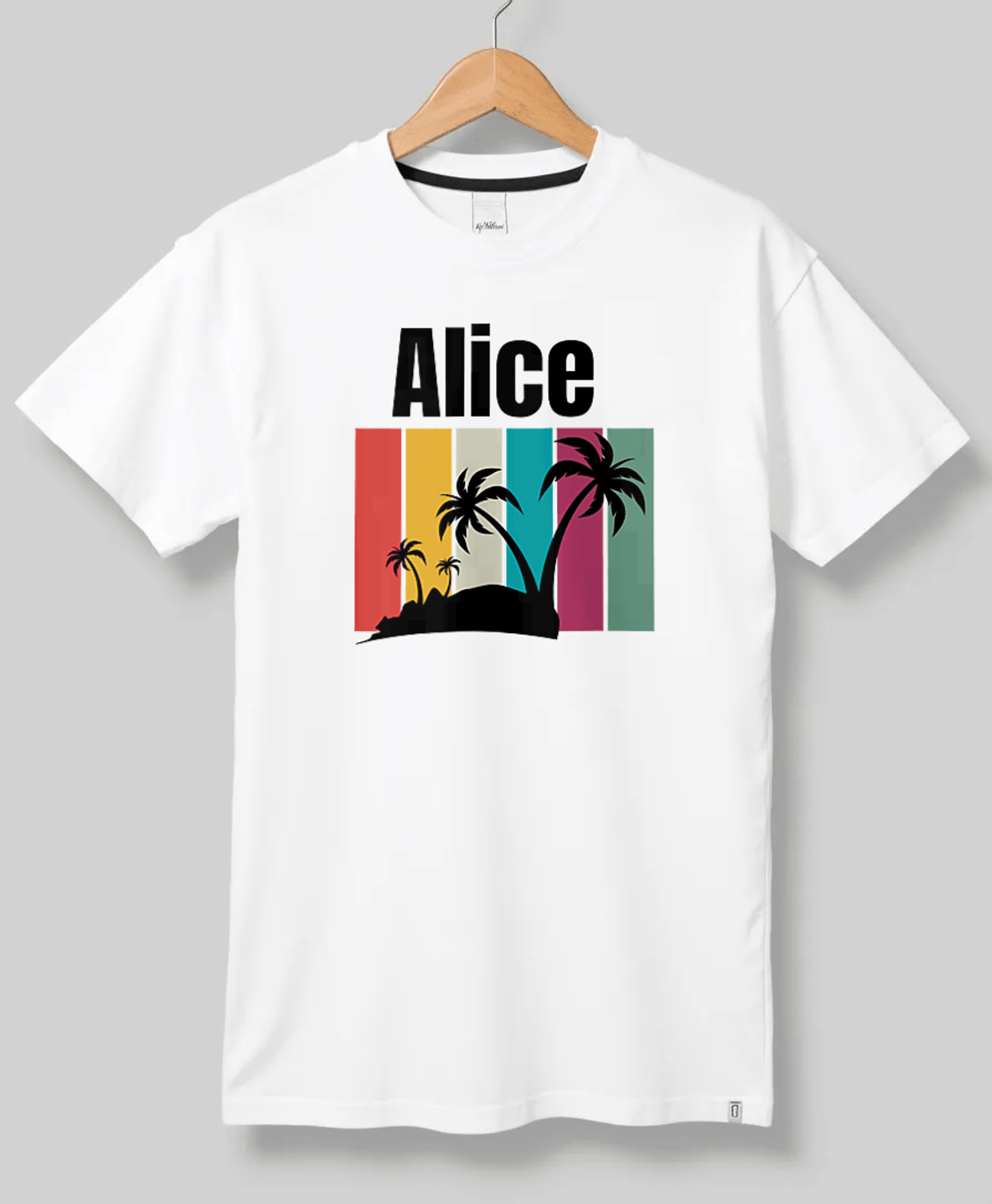ALICE's Tropical Charm T-Shirt with Palm Design