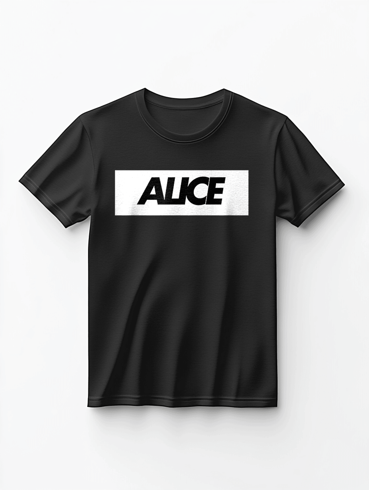ALICE Minimalist T-Shirt | Black & White Design