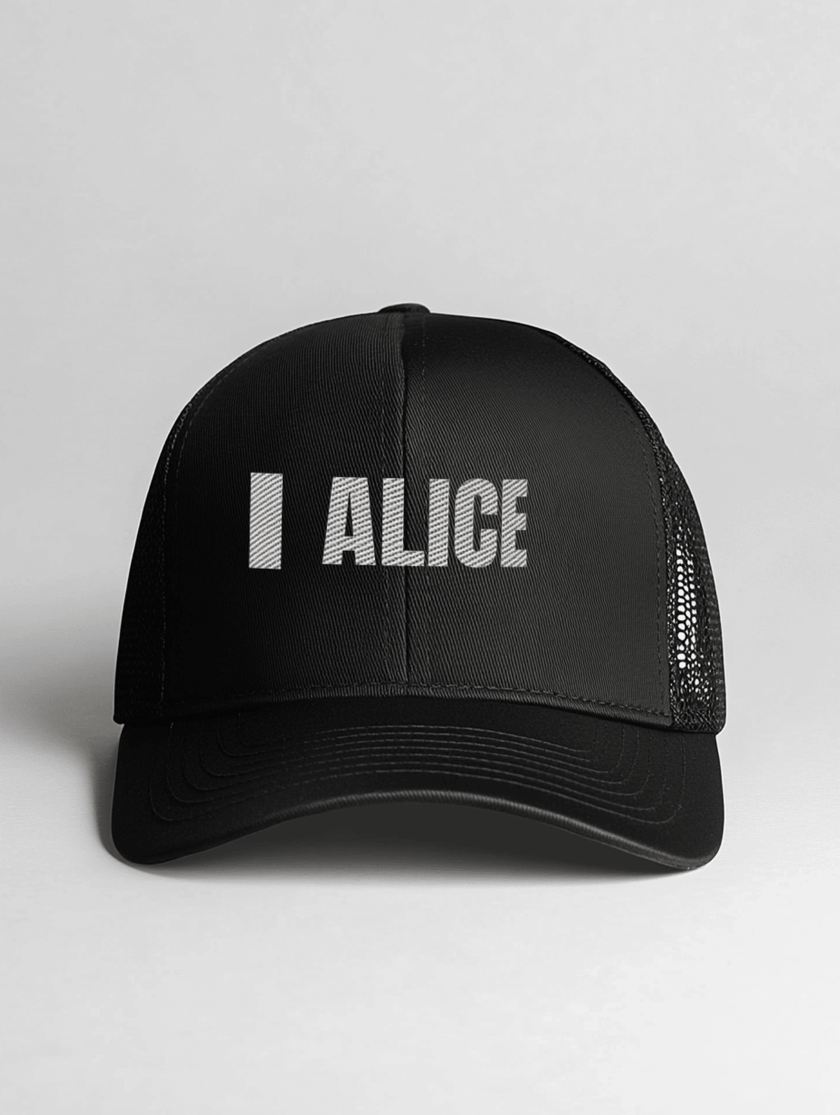 ALICE Personalized Black Cap - Classic Mesh Design