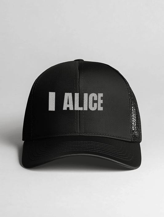 ALICE Personalized Black Cap - Classic Mesh Design