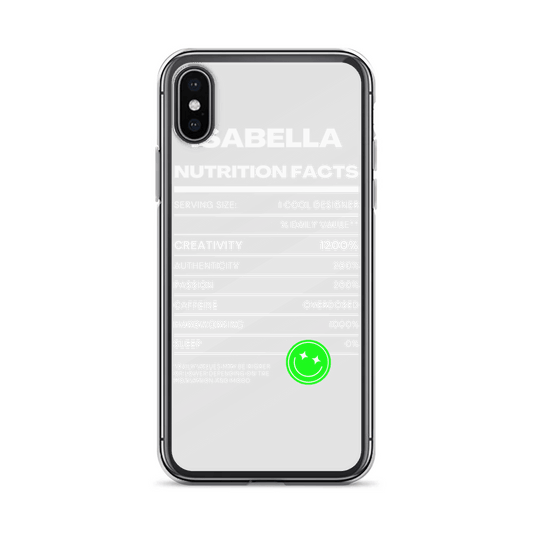 ISABELLA's Personalized Nutrition Facts Phone Case