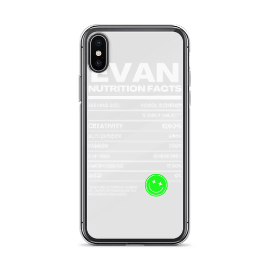 EVAN Personalized Case - Nutrition Facts Design