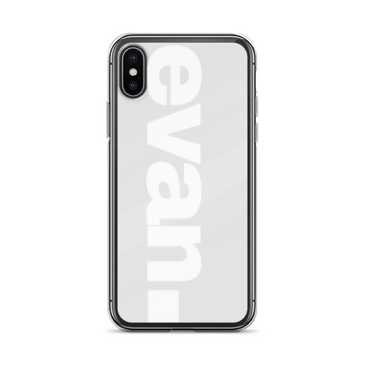 Sleek EVAN Personalized Phone Case - Black, White & Gradient Design