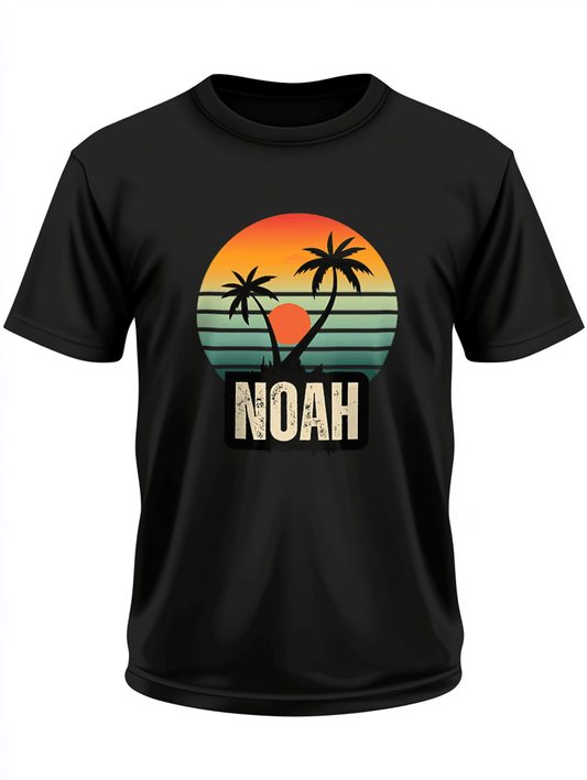 NOAH Personalized Sunset & Palm Scenery T-shirt