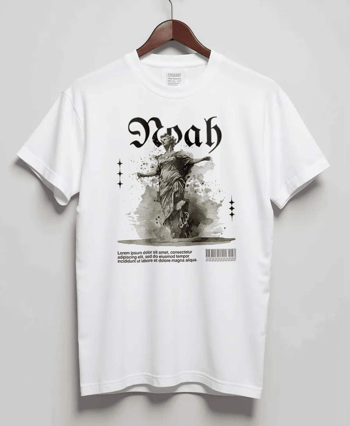 NOAH Vintage Statue Tee - Classic Monochrome