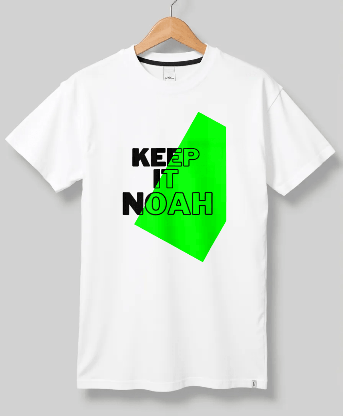 Personalized 'Keep it NOAH' Motivational T-shirt – Modern Minimalist Design