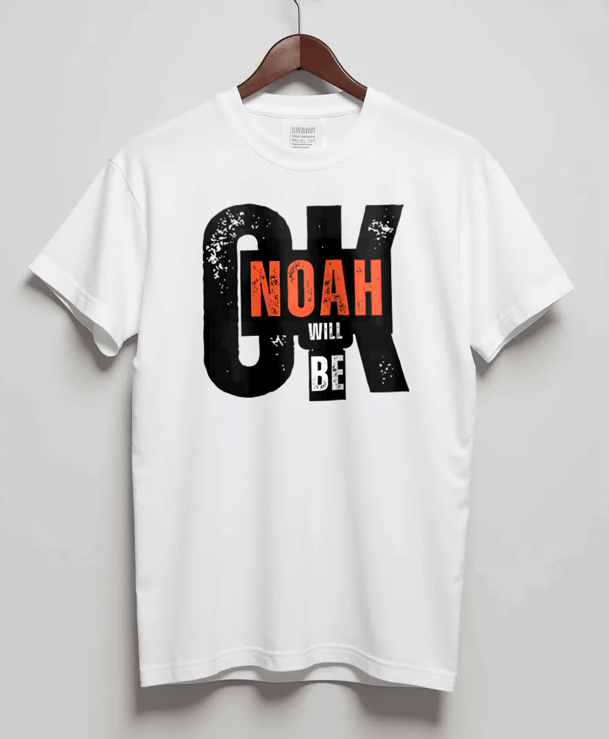 Exclusive Personalized "OK NOAH Will Be" T-shirt with Industrial Design
