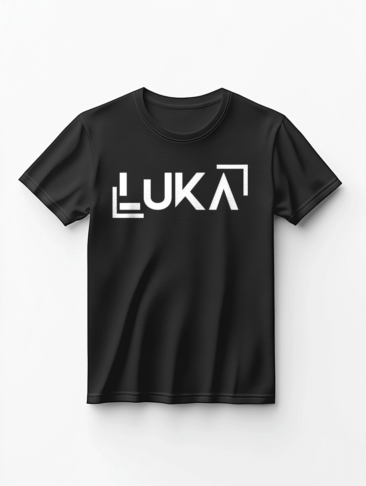 Custom LUKA Black T-Shirt - Bold and Modern Personalized Style