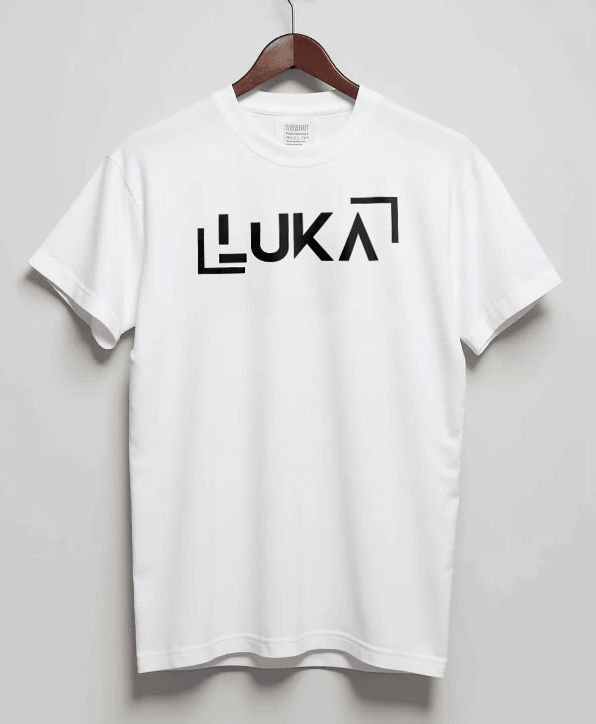 Personalized White T-Shirt for LUKA - Sleek, Contemporary Design