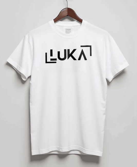 Personalized White T-Shirt for LUKA - Sleek, Contemporary Design