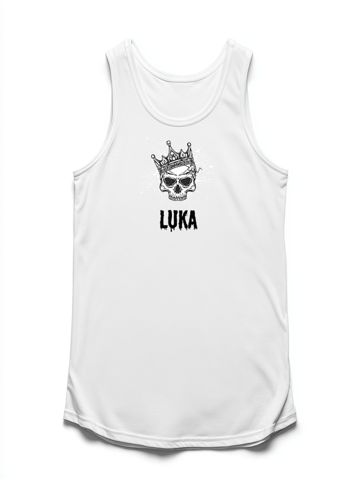 Personalized "LUKA" Skull & Crown Tank Top - Unique & Stylish