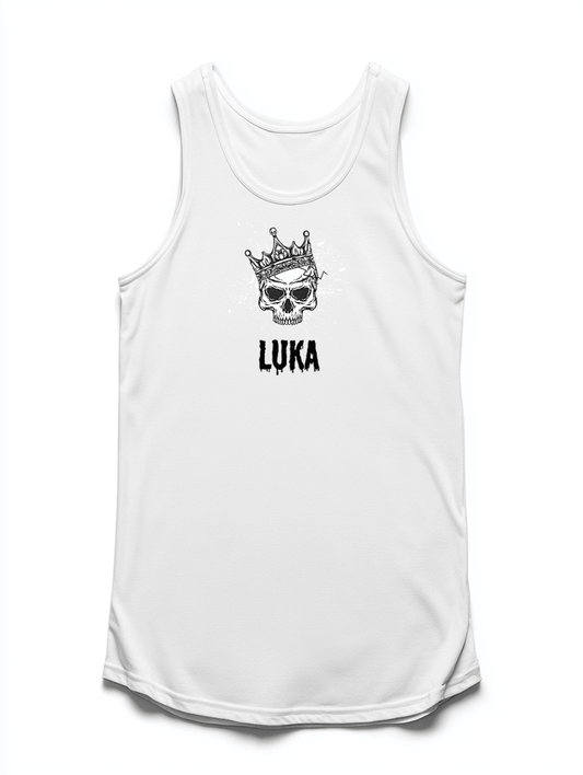 Personalized "LUKA" Skull & Crown Tank Top - Unique & Stylish