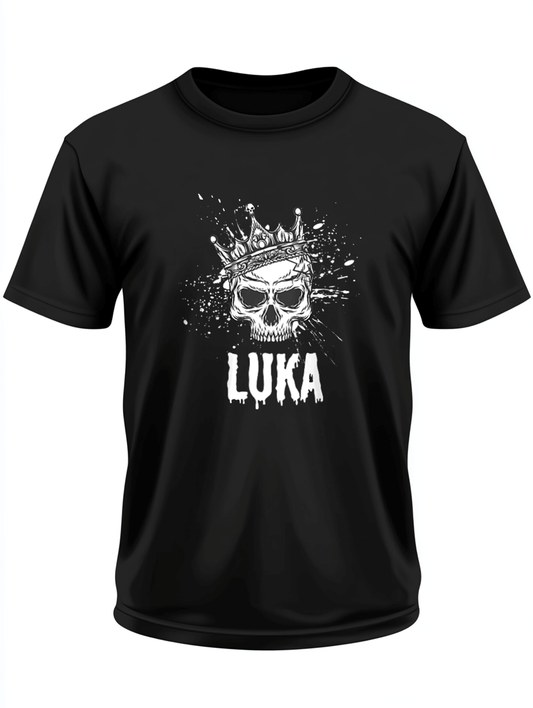 Personalized LUKA T-Shirt with Regal Skull Design