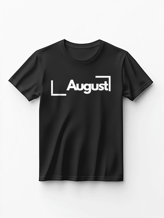 AUGUST Personalized T-Shirt with Geometric Frames