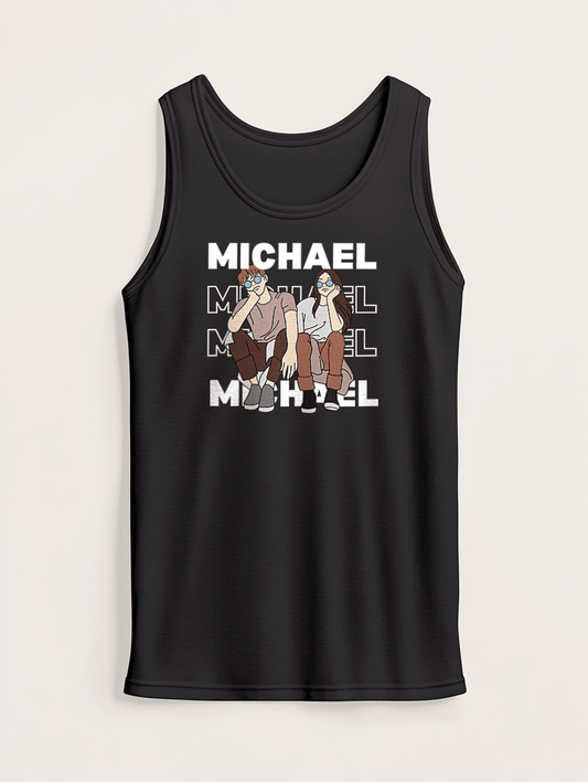 MICHAEL Personalized Tank Top - Trendy Illustration