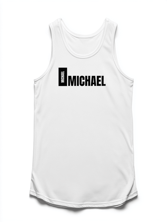 MICHAEL's Personalized Tank Top - Black & White
