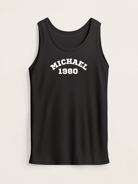 MICHAEL 1980 Collegiate Tank Top - Black