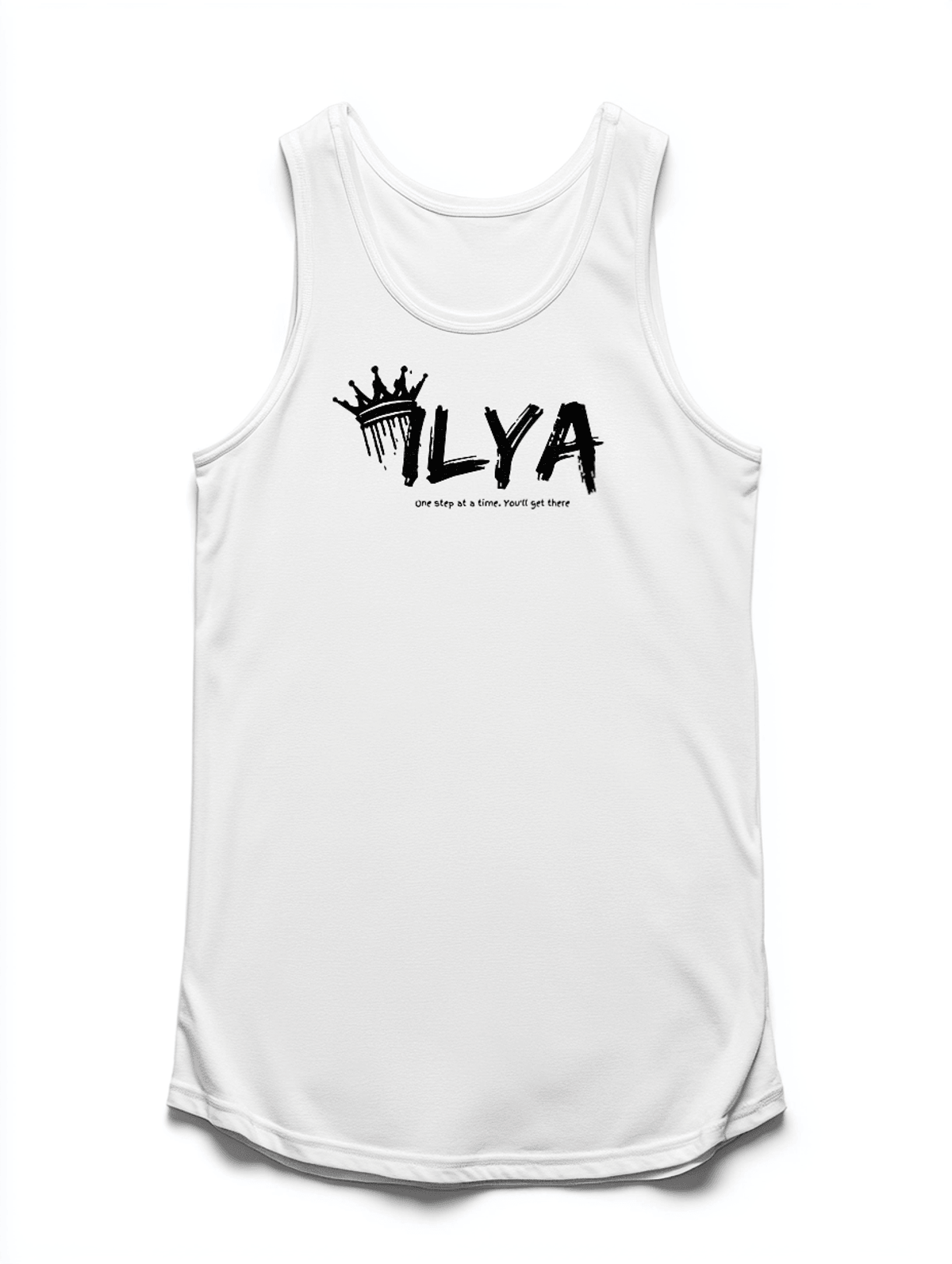 Personalized "ILYA" Tank Top with Regal Crown Design
