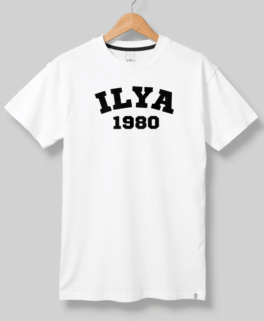Stylish ILYA Personalized T-Shirt with Classic ILYA 1980 Print