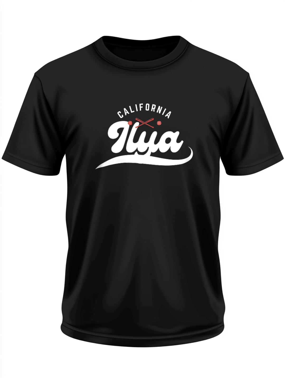 Custom "ILYA" Black T-Shirt | Personalized Apparel with Unmatched Style