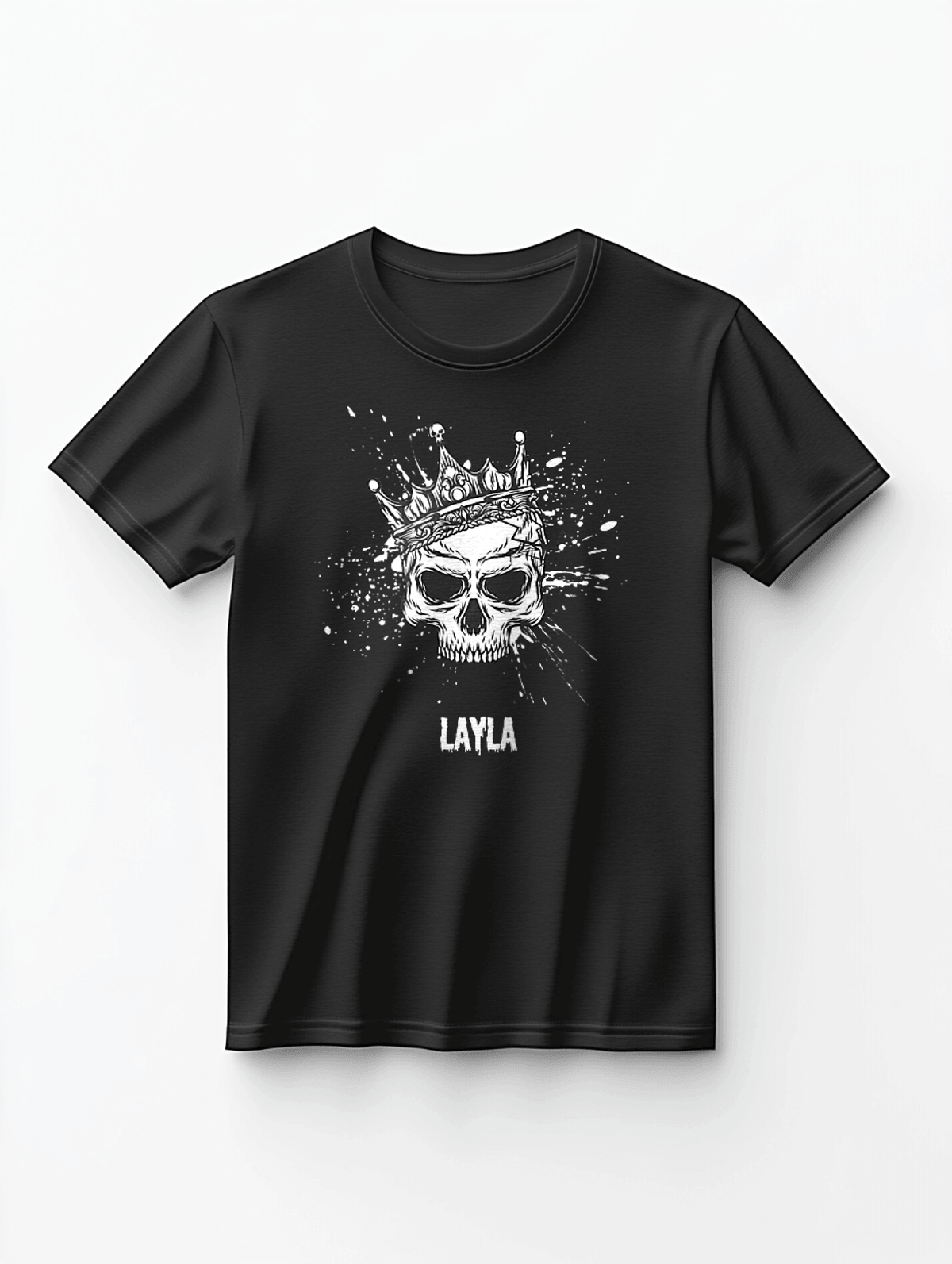LAYLA's Personalized Skull Design T-Shirt