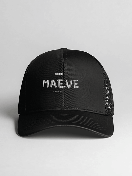 MAEVE Personalized Black Cap - Chic Design