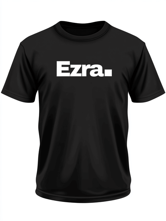 Ultimate Personalized EZRA Premium Black T-shirt - Experience Elegance