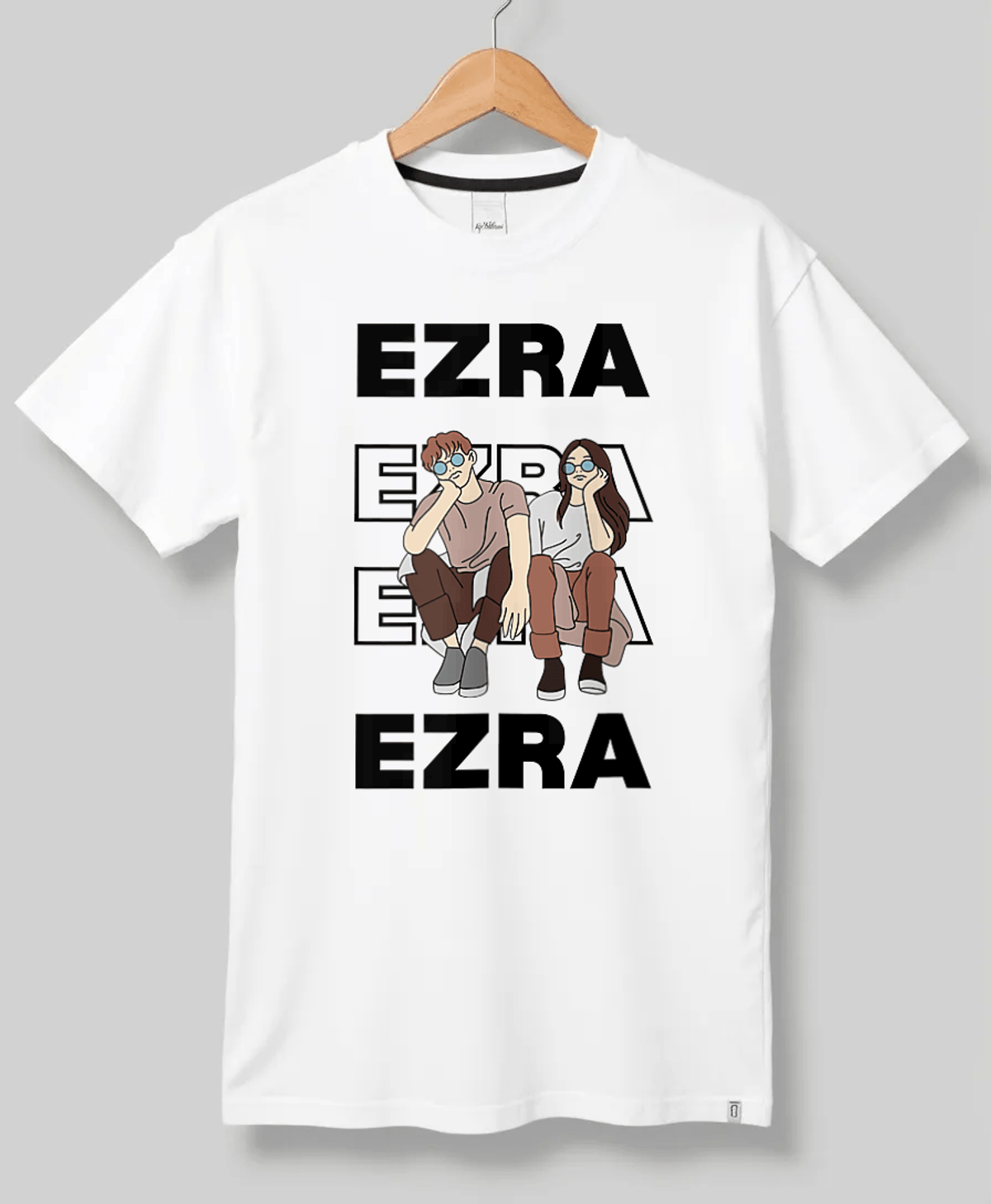EZRA's Custom Printed T-Shirt - Artistic Personalized Design