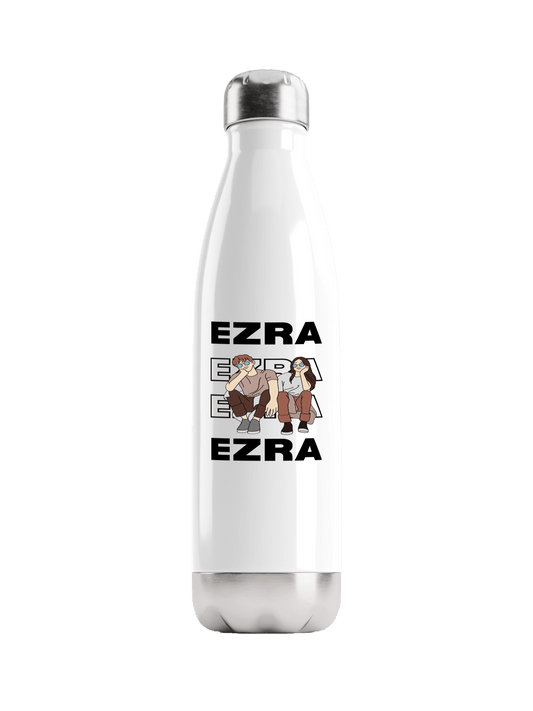 Custom EZRA Water Bottle with Cartoon Trio Design