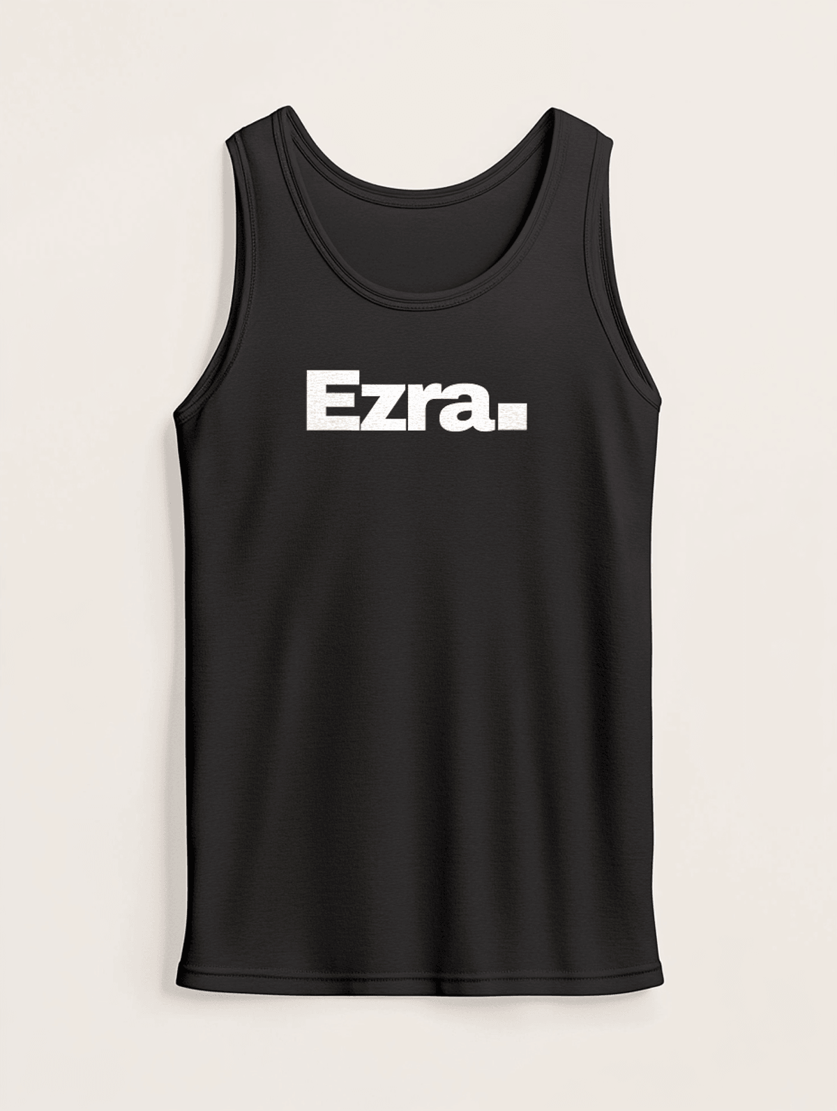Custom Black EZRA Tank Top - Personalized Stylish & Quality Crafted