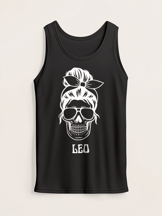 LEO Personalized Skull Tank Top