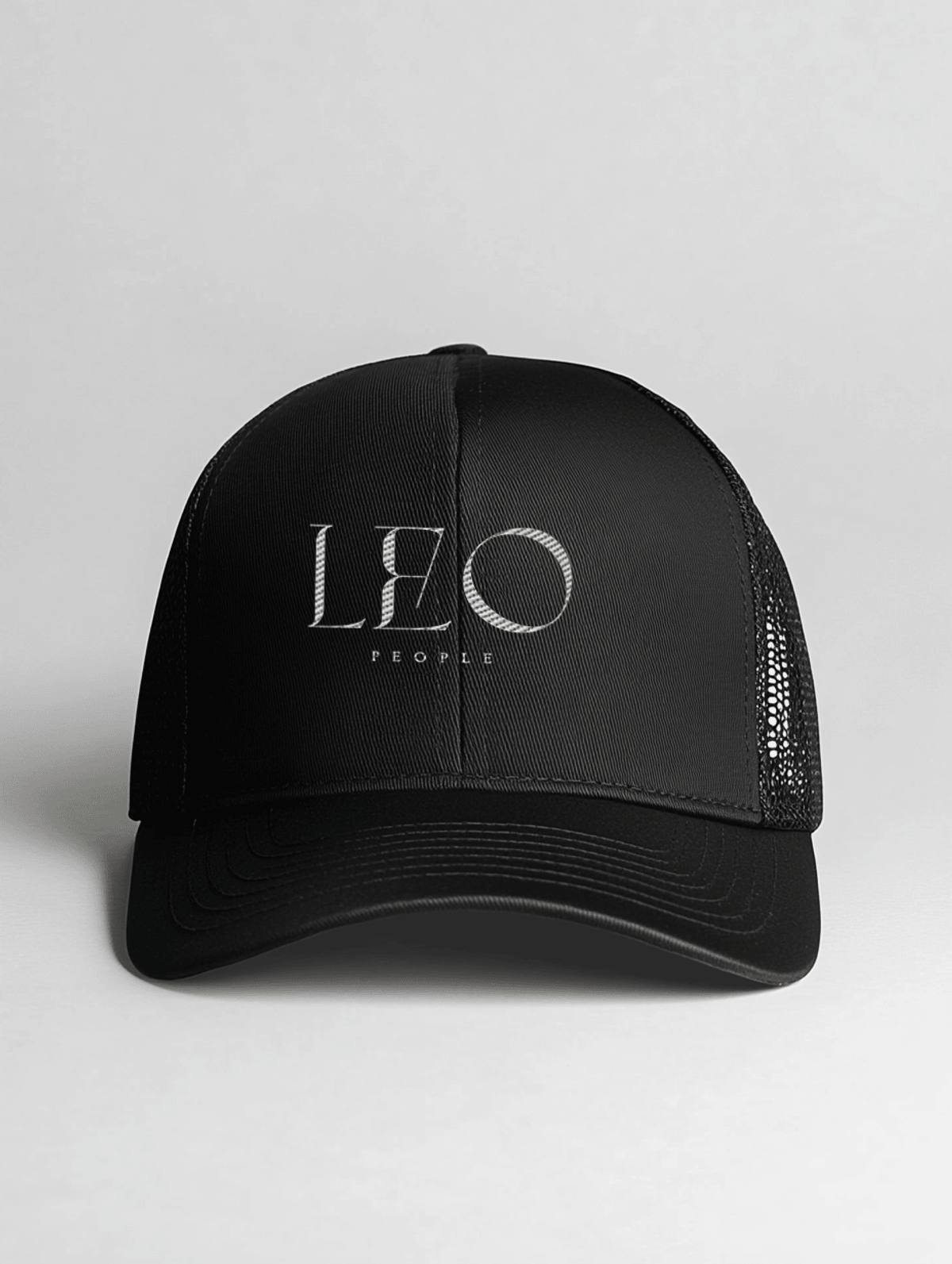 Elegant LEO Personalized Hat - Classic Black Design