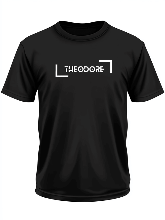 THEODORE's Minimalist Black T-Shirt - Personalized
