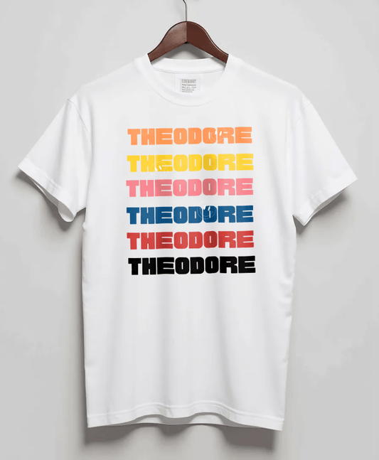 THEODORE Personalized Multi-Color Text T-Shirt