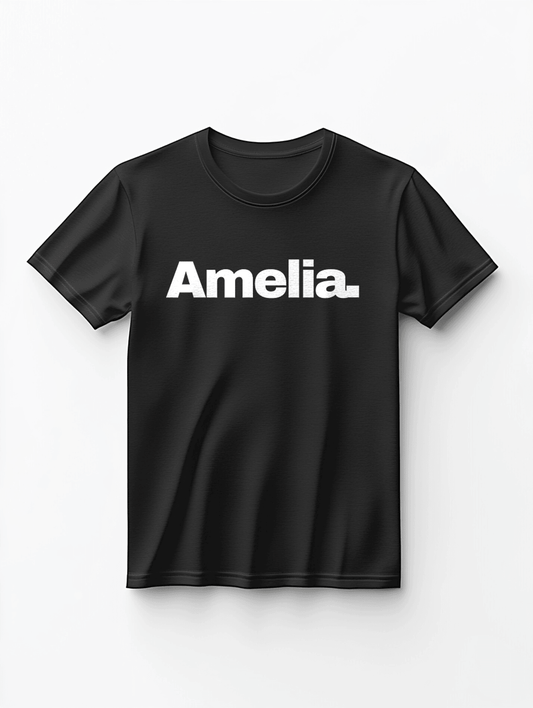 AMELIA Personalized T-Shirt | Classic Black