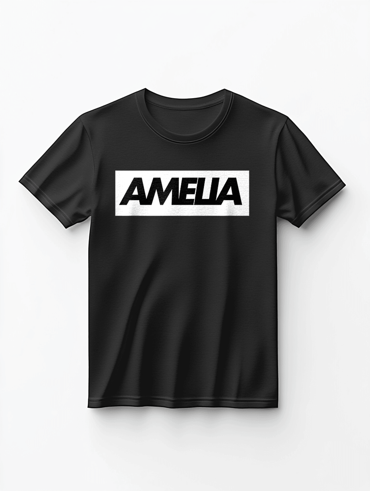 AMELIA Minimalist T-Shirt | Black & White Design