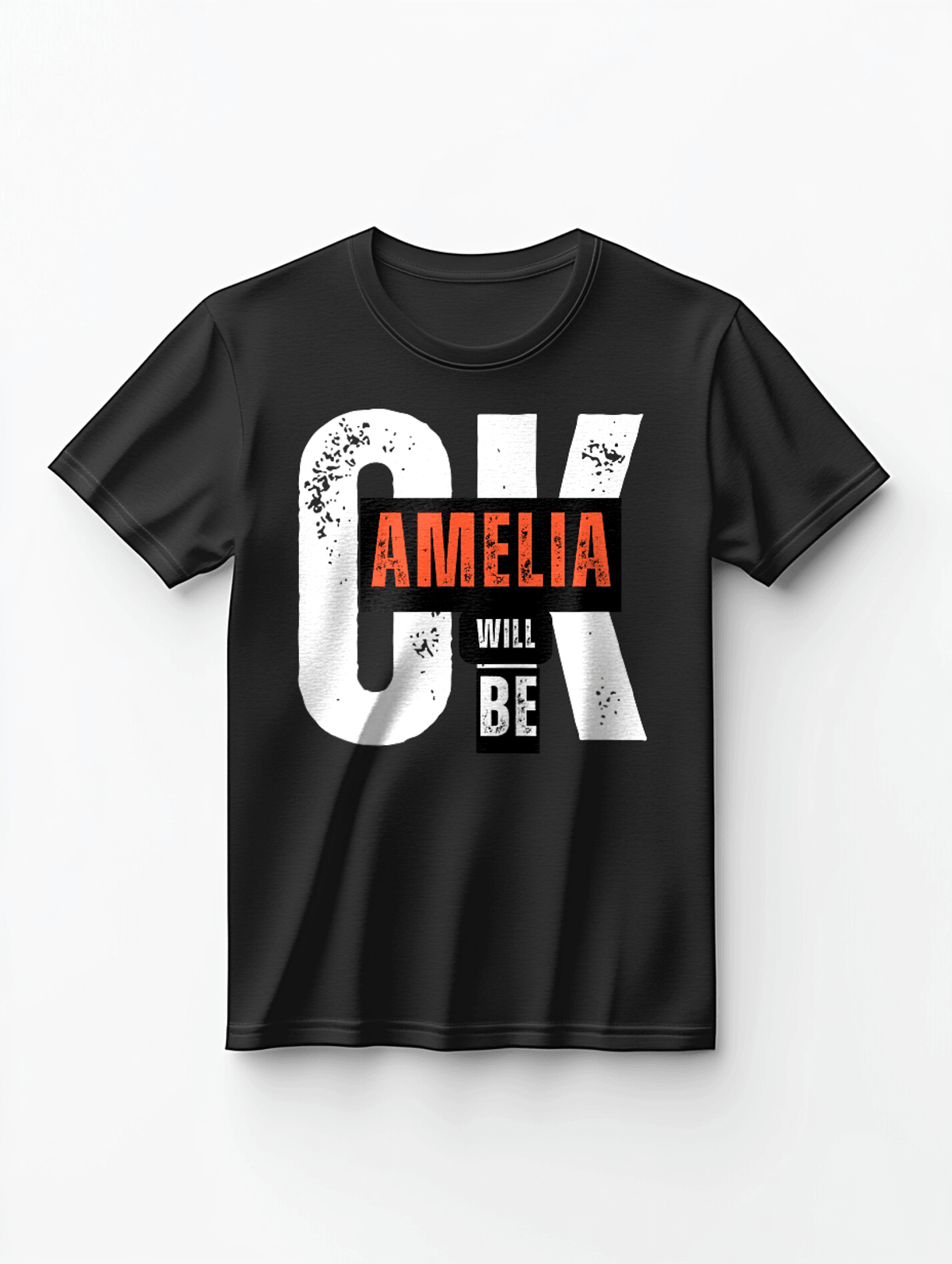AMELIA Bold Text Personalized T-Shirt