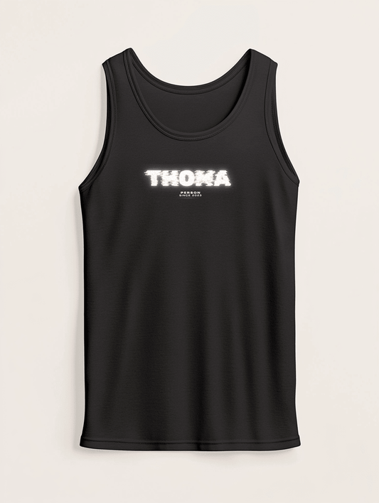 THOMAS's Glitch-Inspired Neon Tank Top