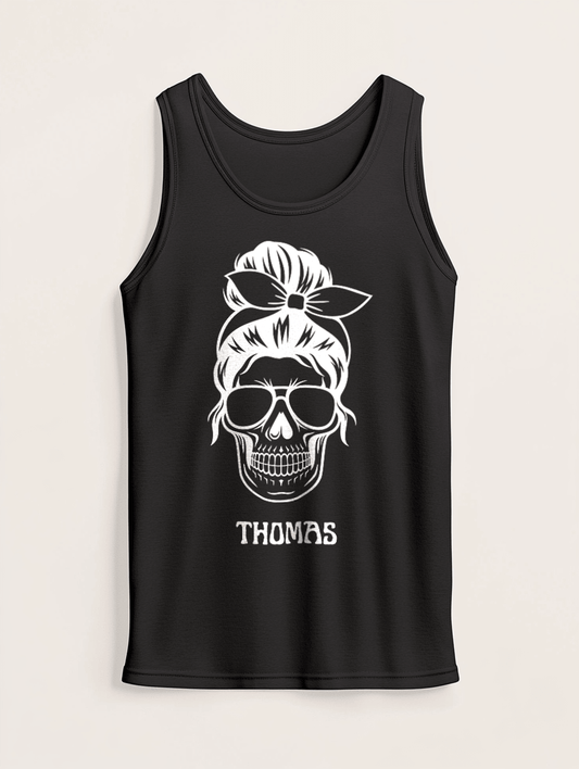 THOMAS Personalized Skull Design Tank Top